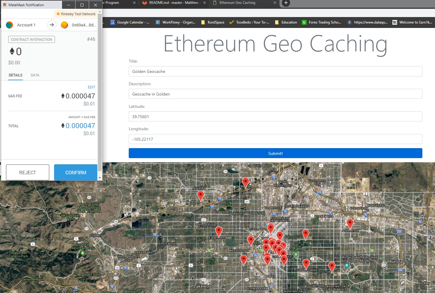 Ethereum GeoCaching